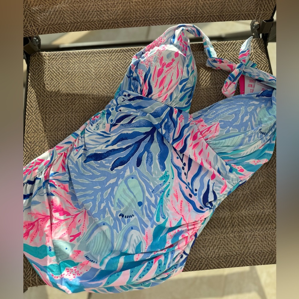 Lilly Pulitzer/ Bliss Halter Tankini/Kaleidoskope coral/NWT/0